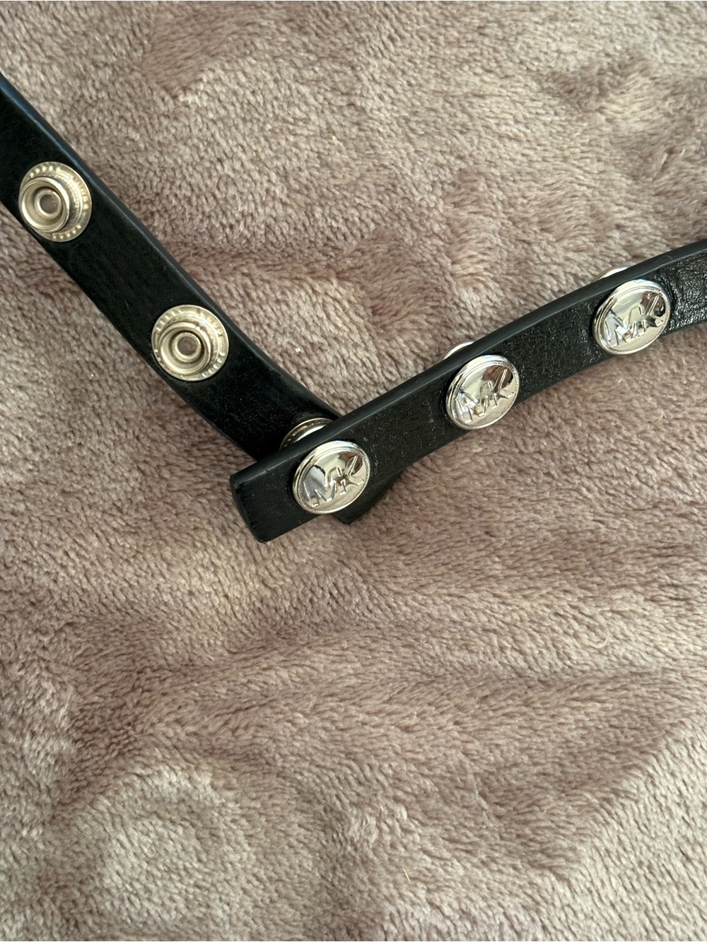 Michael Kors Black Slim Fanny Pack with Silver Chain - Picture 6 of 7